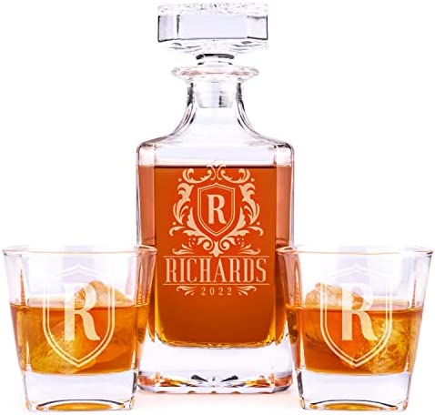 Kollea 9 Oz Whiskey Decanter Set, Unique Dad Birthday Gift. – Kollea Whiskey  Decanter