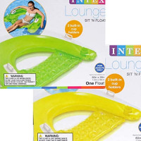 Intex Sit N Float Inflatable Lounge, 60" X 39", 1 Pack (Colors May Vary) (2): Toys & Games