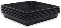 River 12 pcs Square Plastic Flower Pot Tray Plant Tray Plant Pot Saucer Tray for Indoor and Outdoor Plants, Potted Drip Tray, 5.9 inch x 5.9inch : Garden & Outdoor