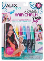 Alex Spa 5 Metallic Hair Chalk Pens Girls Fashion Activity: Toys & Games