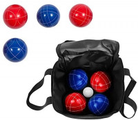 Bocce Ball Premium Set - Top Quality Resin Balls - 9 Balls with Carry Case By Trademark Innovations (Red/Blue, 90mm) : Bocce Balls : Sports & Outdoors