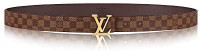 Louis Vuitton Damier Ebene LV Initiales 25 mm Belt at Women’s Clothing store
