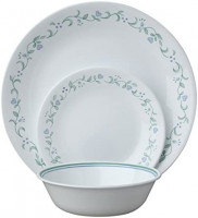 Corelle Country Cottage 12 Piece Service for 4, White, 12 - Piece Set: Dinnerware Sets: Dinnerware Sets
