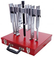 URREA 6-Ton Straight Jaw Puller Set - 14-Peice Mechanical Gear Puller with Interchangable Jaws & Metal Box - 4212SJB