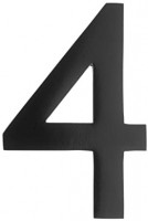 Architectural Mailboxes 3582B-3 4 in. Brass Floating House Number 4