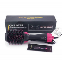 Hot Hair Brush, One Step Hair Dryer 3-in-1 Salon Negative Ion Hair Straightener & Curly Hair Comb Hair Straightener Curler Brush Dryer for All Hair Style : Beauty