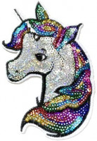 Iron on Patches#19,Unicorn Sequin Embroidered Kids Patches, Appliques and Decorative Patches, DIY Badge Patches Clothing Backpacks Jeans T-Shirt Caps Cute Patch by BossBee: Arts, Crafts & Sewing