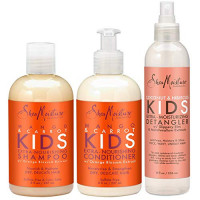 Shea Moisture Kids Hair Care Combination Pack – Includes Mango & Carrot 8oz KIDS Extra-Nourishing Shampoo, 8oz KIDS Extra-Nourishing Conditioner, and 8oz Coconut & Hibiscus KIDS Detangler : Beauty