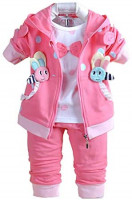 Baby Girls 3 Piece Sets T Shirt Vest and Pants: Clothing