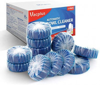 Vacplus Automatic Toilet Bowl Cleaner Tablets(12 PACK), Bathroom Toilet Tank Cleaner, Toilet Blue Clean Bubbles, Long-lasting, Fresh Smell, No Pungent Odor: Health & Personal Care