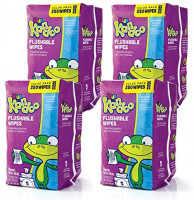 Flushable Wipes for Baby and Kids by Kandoo, Unscented for Sensitive Skin, Hypoallergenic Potty Training Wet Cleansing Cloths, 250 Count, Pack of 4: Health & Personal Care