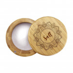 Totally Bamboo Barkeeper's Salt Box, Bamboo Storage Box with Magnetic Swivel Lid: Kitchen & Dining