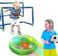 HOMOFY Kids Toys Hover Soccer Ball Set with LED Lights, Air Soccer with 2 Goals, Floating Soccer Ball with Foam Bumper, Fun Indoor Football Gifts for 2 3 4 5 6 7-12 Boys, Girls,Toddlers Toys: Toys & Games