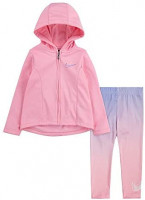 Nike Kids Baby Girl's Therma Zip Hoodie and Dri-FIT Leggings Two-Piece Set (Toddler): Clothing