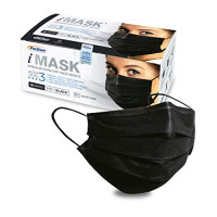 Pac-Dent iMask Premium Medical Grade ASTM Level 3 Face Masks, Certified by Nelson Labs, Black, 50-Pack: Industrial & Scientific