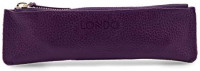 Londo Zippered Genuine Leather Pen and Pencil Case (Purple), (Model: OTTO252) : Office Products