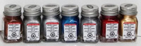 Testors Enamel Paints - 7 Metallic Color Set 1 - 1/4 oz- Metallic Gold, Metallic Silver, Metallic Copper, Flat Aluminum, Flat Steel, Blue Metal Flake, Red Metal Flake by Testor Corp.: Toys & Games