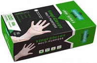 The Essential Goods Disposable Vinyl Gloves | Medium Size | 100 Count | Non Latex Powder Free | Ultra Strong Non Sterile | For Home, Office, Kitchen, Cooking, Everyday Use: Health & Personal Care
