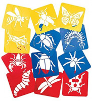 Fun Express Big Bug Stencils - 12 Pieces - Educational and Learning Activities for Kids : Paper Craft Supplies : Office Products