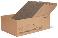 FUKUMARU Cat Scratcher Cardboard 5 PCS with Box, Reversible Cat Scratch Pad, Kitty Corrugated Scratching Bed : Pet Supplies