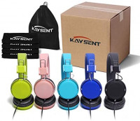 Kaysent Heavy Duty Classroom Headphones Set for Students - (KPB-10Mixed) 10 Packs Multi-Colors Kids' Headphones for School, Library, Computers, Children and Adult(No Microphone): Home Audio & Theater