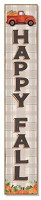 My Word! Outdoor Welcome Sign for Porch - Happy Fall with Truck and Pumpkins - Vertical Porch Board 8x47 Autumn Decor: Home & Kitchen