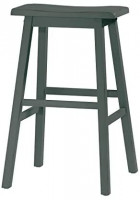 Brand – Stone & Beam Cottage Wood Bar Stool, 24"H, Green: Furniture & Decor