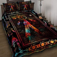 GEEMBI Quilt Bedding Set-Native American Quilt Bed Set THH2589QS, Twin Size Coverlet for All Season-Soft Microfiber Bedspread+Pillows-Quilts Gifts (King,Queen,Twin): Home & Kitchen