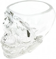 Ebros Crystal Cave Skeleton Skull Glass Bowl 10 Ounces Or Beverage Drink Container Or Office Stationery Holder Figurine Collectible Decor: Home & Kitchen