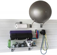 StoreWALL Home Gym Fitness Slatwall Storage and Organization Kit (Graphite Steel): Home & Kitchen
