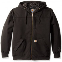 Carhartt Men's Rain Defender Rockland Quilt Lined Hooded Sweatshirt at Men’s Clothing store