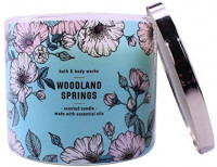 Bath and Body Works White Barn Woodland Springs 3 Wick Candle 14.5 Ounce: Home & Kitchen
