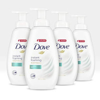 Dove Instant Foaming Body Wash for Softer and Smoother Skin Sensitive Skin Effectively Washes Away Bacteria While Nourishing Your Skin 13.5 oz Pack of 4 : Beauty