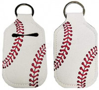 Hand Sanitizer Holder for Backpack Kids Travel Size Baseball Softball Keychain (Baseball, Pack of 2): Health & Personal Care