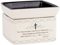 Elanze Designs for I Know The Plans I Have for You Ceramic Stone 2-in-1 Tart Wax Oil Candle Warmer: Home & Kitchen