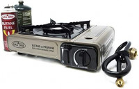 Gas ONE Propane or Butane Stove GS-3400P Dual Fuel Portable Camping and Backpacking Gas Stove Burner with Carrying Case Great for Emergency Preparedness Kit (Gold): Sports & Outdoors