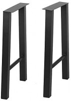 Metal Furniture Legs Cast Iron Coffee Table Legs, Industrial Black Dining Table Legs, Metal Legs for DIY Coffee Table, Rustic Heavy Duty Square Tube Desk Legs, Furniture Bench 2 Pcs(28¡±Height 24¡±Wide)