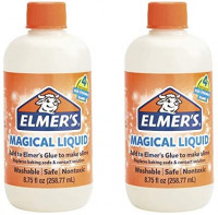 Elmers Glue Slime Magical Liquid Activator Solution, 8.75 fl. oz. Bottle - Great for Making Slime, 2 Pack: Toys & Games