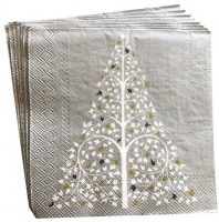 40cts 5x5 | Silver napkins | Christmas Napkins | Decoupage Napkins | Decorative Paper Napkins | Christmas Paper Napkins | Christmas Cocktail Napkins | Gray Cocktail Napkins for Wedding Funeral : Office Products