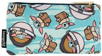 Loungefly Star Wars Baby Yoda All Over Pattern Print Coin Cosmetic Bag Pouch