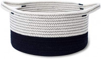 Decorative Coiled Rope Basket, Small Size Cotton Woven Storage Basket for Home Organization, 12 x 6 inches: Home Improvement