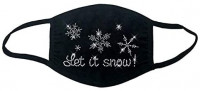 Sparkly Christmas Face_Mask for Women Bling Rhinestone Diamond Reusable Washable Cloth Face Bandana Protection for Adult at Men’s Clothing store
