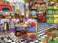 Buffalo Games - Aimee Stewart - Pizza Arcade - 1500 Piece Jigsaw Puzzle: Toys & Games