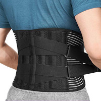Freetoo Back Braces for Lower Back Pain Relief with 6 Stays, Breathable Back Support Belt for Men/Women for work , Anti-skid lumbar support belt with 16-hole Mesh for sciatica(S): Industrial & Scientific