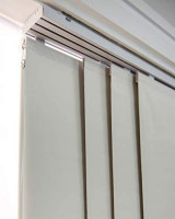 CHICOLOGY 99.99% Adjustable Sliding Panels, Perfect Vertical Blinds for Large Windows/Open Spaces/Room Dividers Trimmable Length, Track Width X 96" H, Movie Night Silver (Blackout): Home & Kitchen