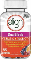 Align DualBiotic Prebiotic + Probiotic Supplement for Adult Men and Women, 60 Count, Digestive Support Gummies in Natural Fruit Flavors: Health & Personal Care