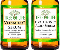 Anti Aging Serums - Vitamin C Serum and Hyaluronic Acid Serum 2-Pack Set (1 of each Anti Wrinkle Serum): Beauty