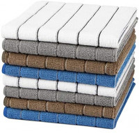 AIDEA Microfiber Dishcloth Kitchen Towels 12”x12”, Super Soft and Absorbent-8 Pack, Multi-Purpose Dish Towels for Home, Kitchen-4 Colors: Health & Personal Care