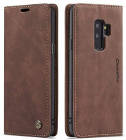 Samsung Galaxy S9 Plus Wallet Case Cover, Magnetic Stand Flip Protective Cover Leather Flip Cover Purse Retro Style with ID & Credit Card Slots Holder Case for Samsung Galaxy S9+ Plus 6.2(Coffee)