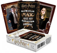 AQUARIUS Harry Potter Playing Cards - Wands Themed Deck of Cards for Your Favorite Card Games - Officially Licensed Harry Potter Merchandise & Collectibles - Poker Size with Linen Finish: Toys & Games